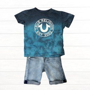 True Religion Boys T-shirt and Jean Shorts (3T)